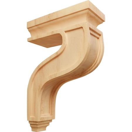 Ekena Millwork 4"W x 8 1/2"D x 13"H Hollow Back Corbel, Red Oak COR04X08X13HARO